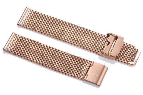 Edelwolle MESH/Milanese óraszíj, rosegold, 20mm