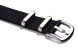 Edelwolle prémium kétrészes Nato óraszíj, fekete, 22mm