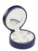 EDELWOLLE (EW-503-1) BŐR ÉKSZERTARTÓ DOBOZ, KÉK